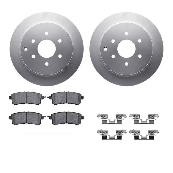 4312-68012, Geospec Rotors with 3000 Series Ceramic Brake Pads includes Hardware, Silver, Dynamic Friction Co, Mfr#: 4312-68012
